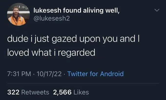 dude i just gazed upon you and I loved what i regarded