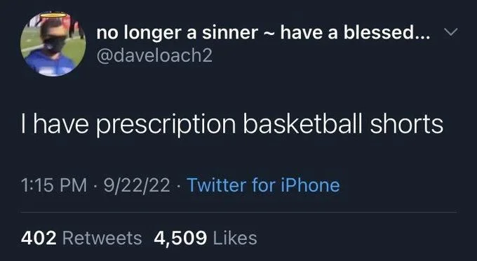 I have prescription basketball shorts