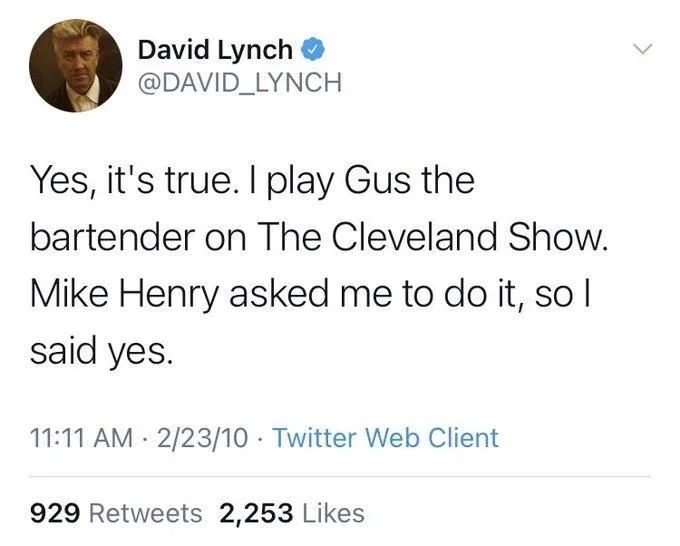 Yes, it's true. I play Gus the
bartender on The Cleveland Show.
Mike Henry asked me to do it, so I
said yes.