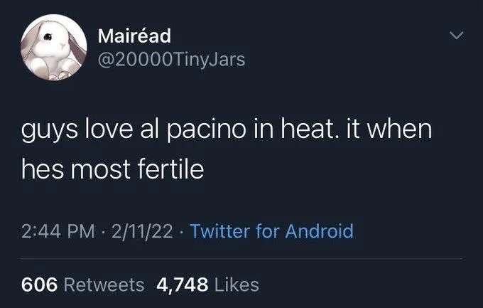 guys love al pacino in heat. it when
hes most fertile