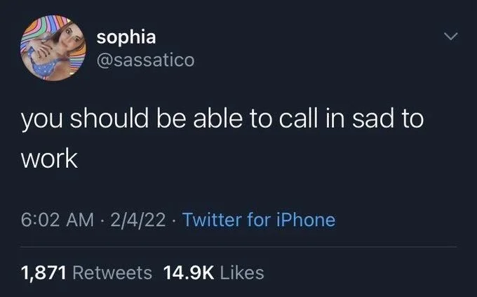 you should be able to call in sad to
work