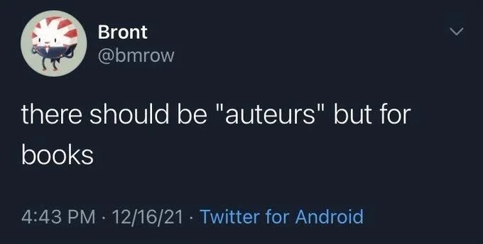 there should be "auteurs" but for
books


.