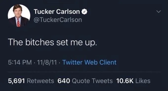 The bitches set me up.