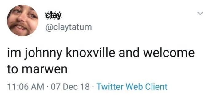 im johnny knoxville and welcome
to marwen