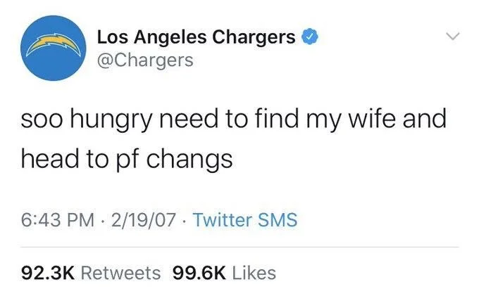 soo hungry need to find my wife and
head to pf changs