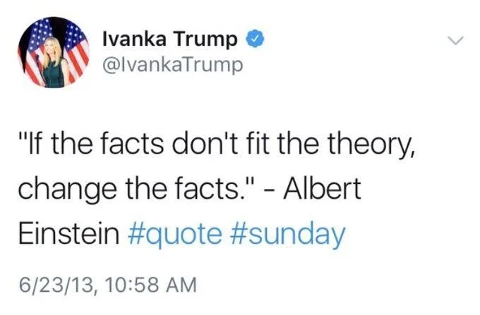 "If the facts don't fit the theory,
change the facts." - Albert Einstein #quote #sunday